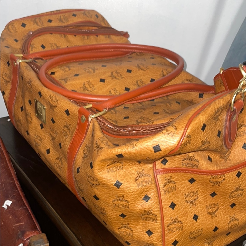 Rare MCM Cognac Visetos Duffel Bag